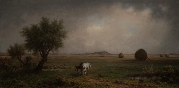 Martin Johnson Heade Mare and Colt in a Marsh